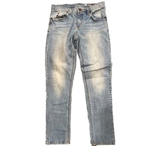 Empyre Sz 30 Light Blue Skeletor Skinny Jeans Stretch Denim